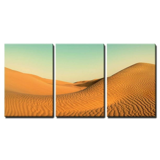 Desert Sand Dunes Canvas Art Wall Decor Wall26 24"x36"x3 Panels